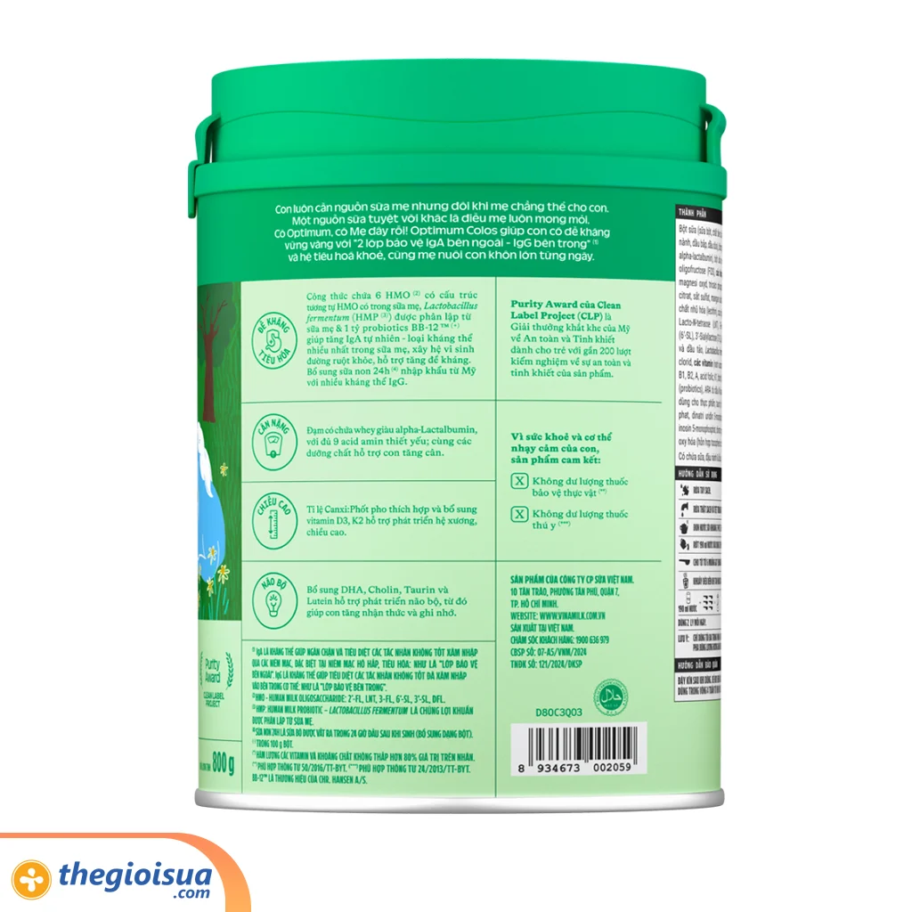 Sữa Bột Optimum Colos 3 (2-6 tuổi)- HT 800g