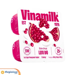 Sữa chua Vinamilk Lựu đỏ ít đường Collagen 100g