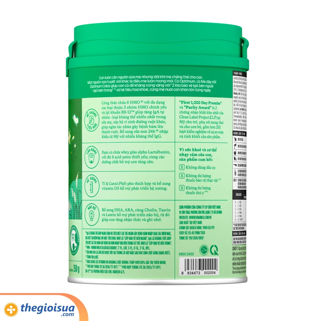 Sữa bột Optimum Colos 1 (0-1 tuổi) – HT 350g