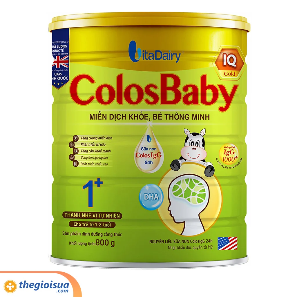 Sữa bột Colos Baby Gold 1+ 800g