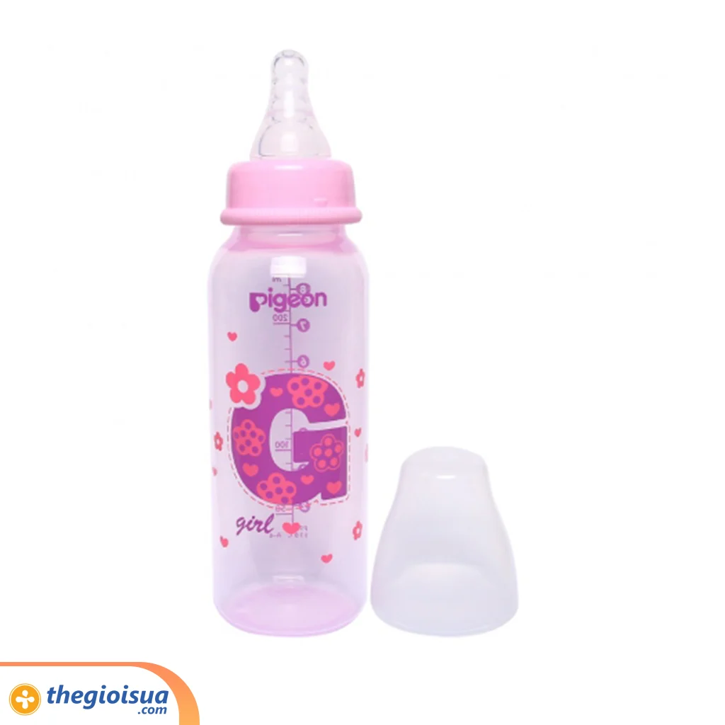 Bình sữa Pigeon PP cao cấp Hồng 240ml