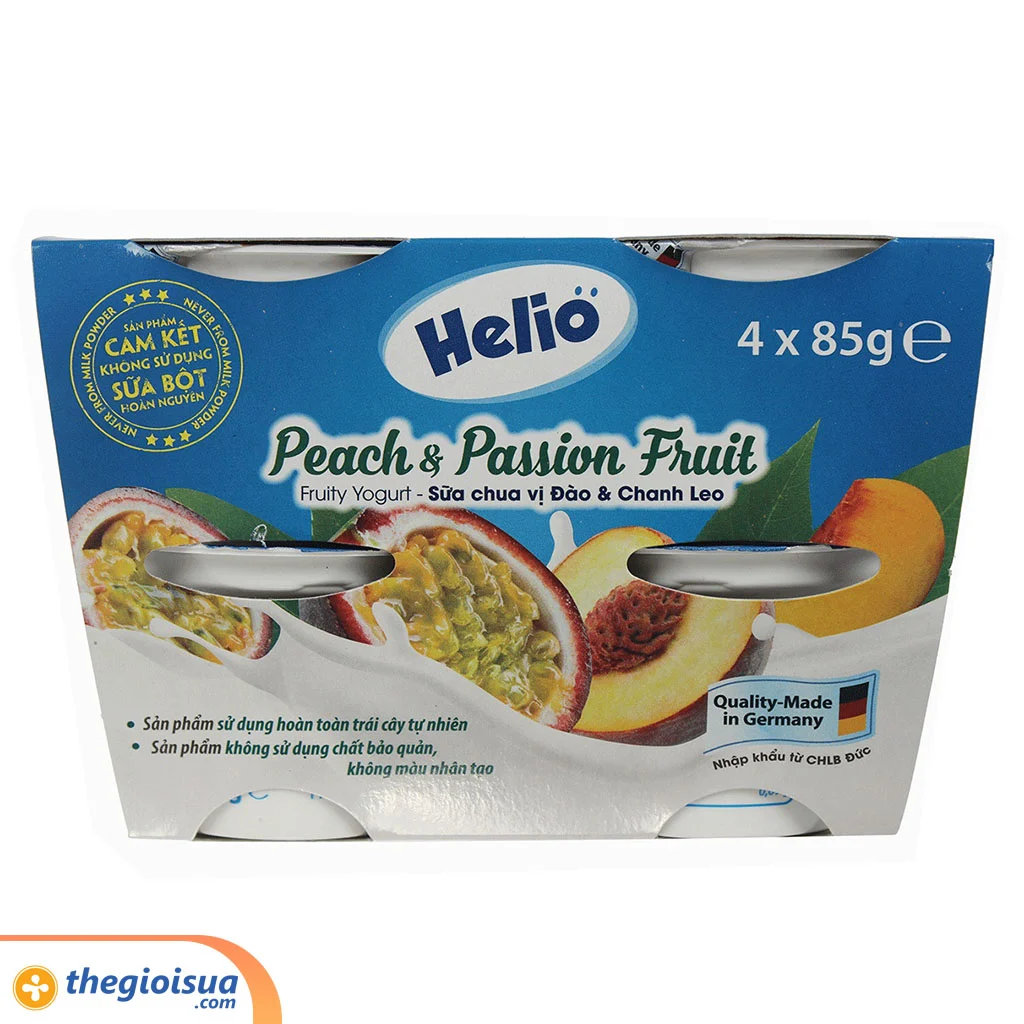 Sữa chua hoa quả Helio vị đào chanh leo 100g