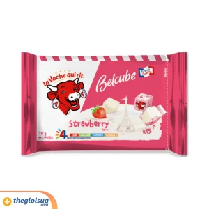Phô mai vuông Belcube ngọt vị dâu 78g