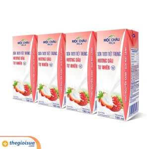 Sữa tươi tiệt trùng Mộc Châu Dâu 180ml