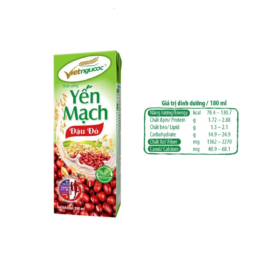 Thức uống yến mạch đậu đỏ 180 ml