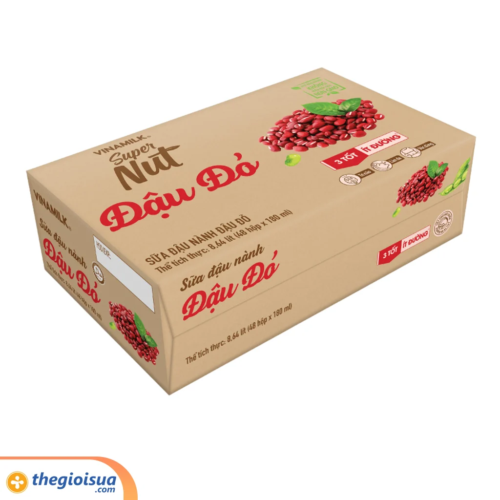 Sữa đậu nành Đậu đỏ Vinamilk Super Nut 180ml