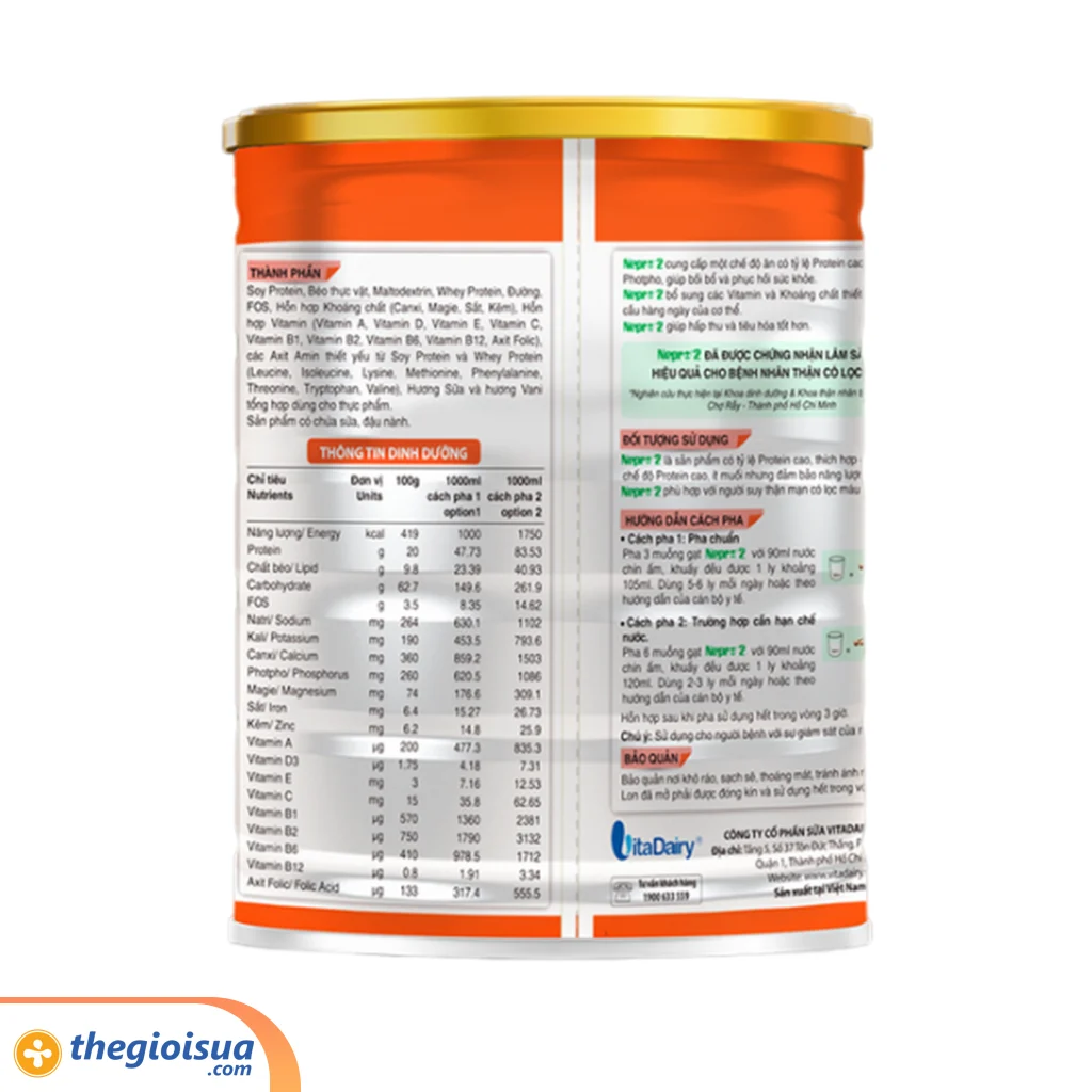 Sữa bột giàu Protein Nepro 2 900g