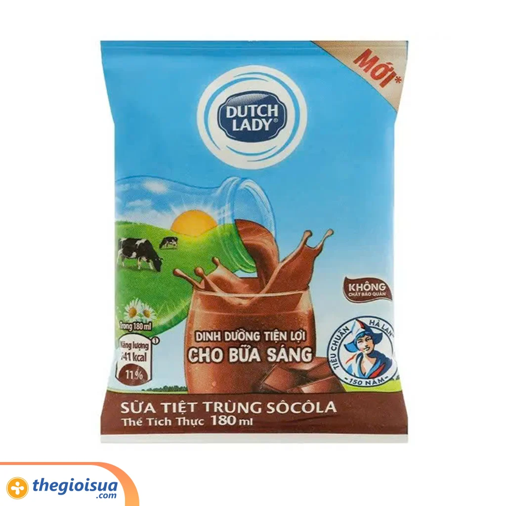 Sữa tiệt trùng CGHL Socola bịch 180ml - thùng 24 bịch