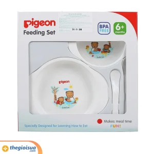 Bộ bát đĩa tập ăn Pigeon Mini