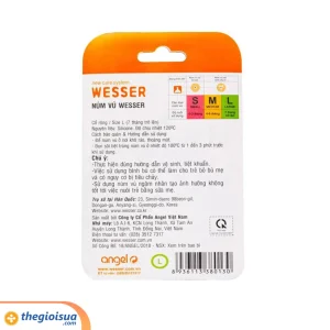 Núm ty Wesser PESU cổ rộng L (2 cái/vỉ) – giá 1 cái