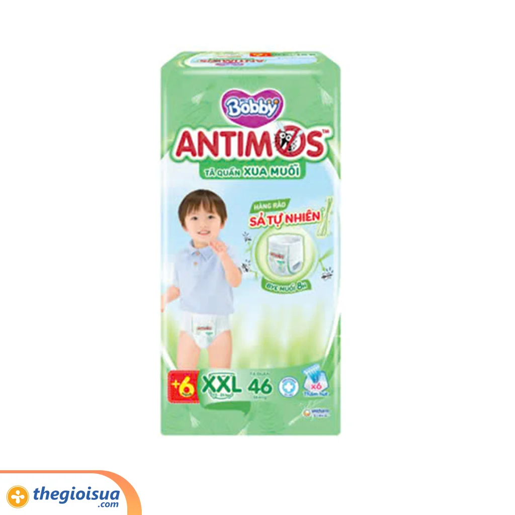 Tã Bobby quần Antimos xua muỗi XXL46.6