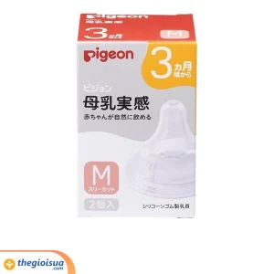 Núm ty Pigeon Silicone siêu mềm Plus WN3 size M (giá 1 cái)
