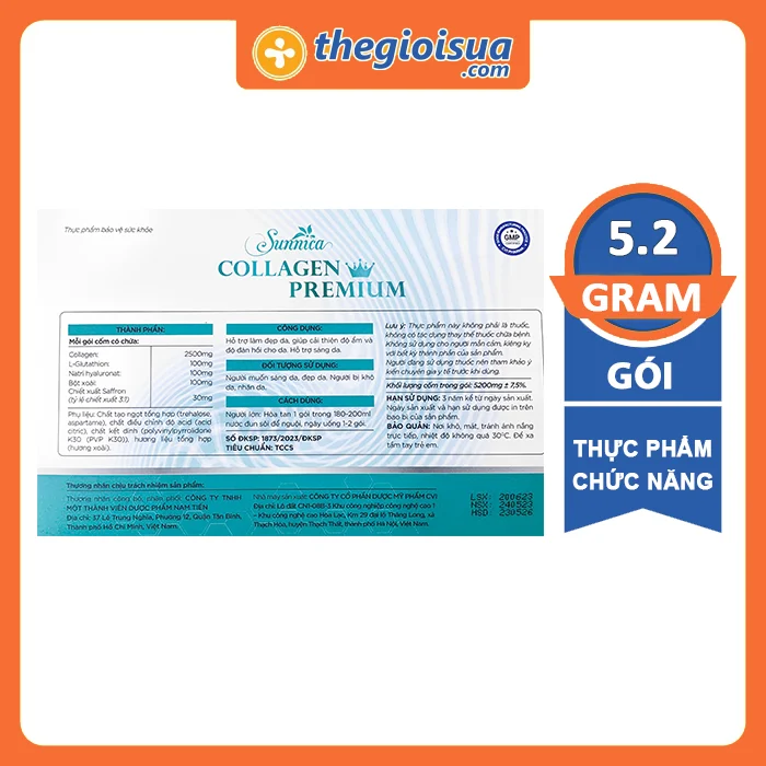 TPBVSK Sunnica Collagen Premium (Hộp 20 gói)