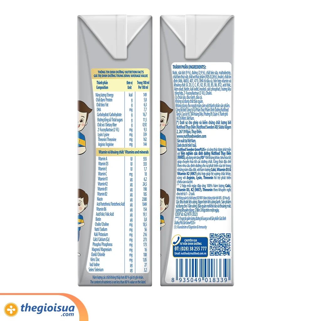 Sữa Pha Sẵn GrowPlus+ Height Boosting HG 180ml