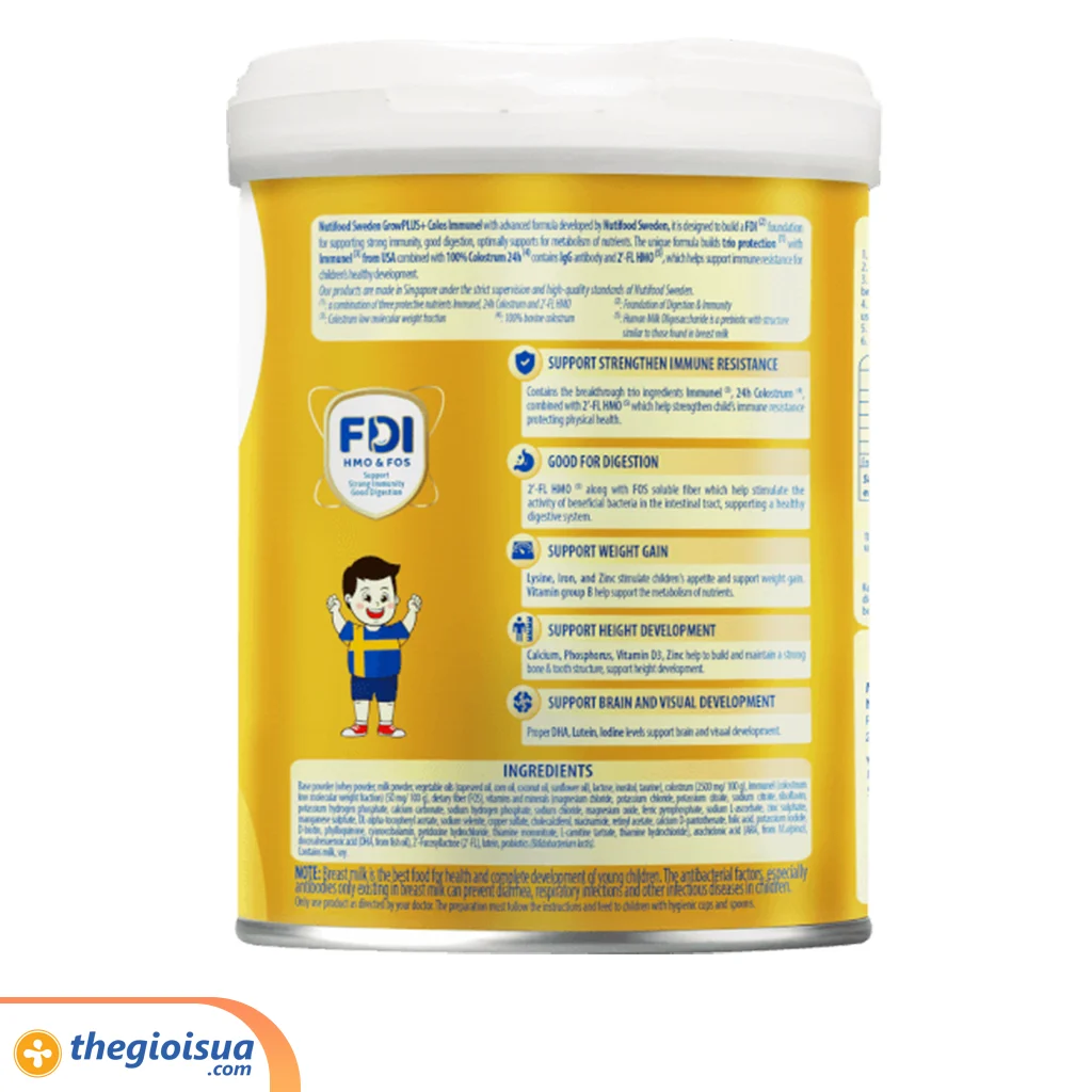 Sữa bột công thức GrowPlus+ Colos Immunel 0+ (0-12 tháng) 800g