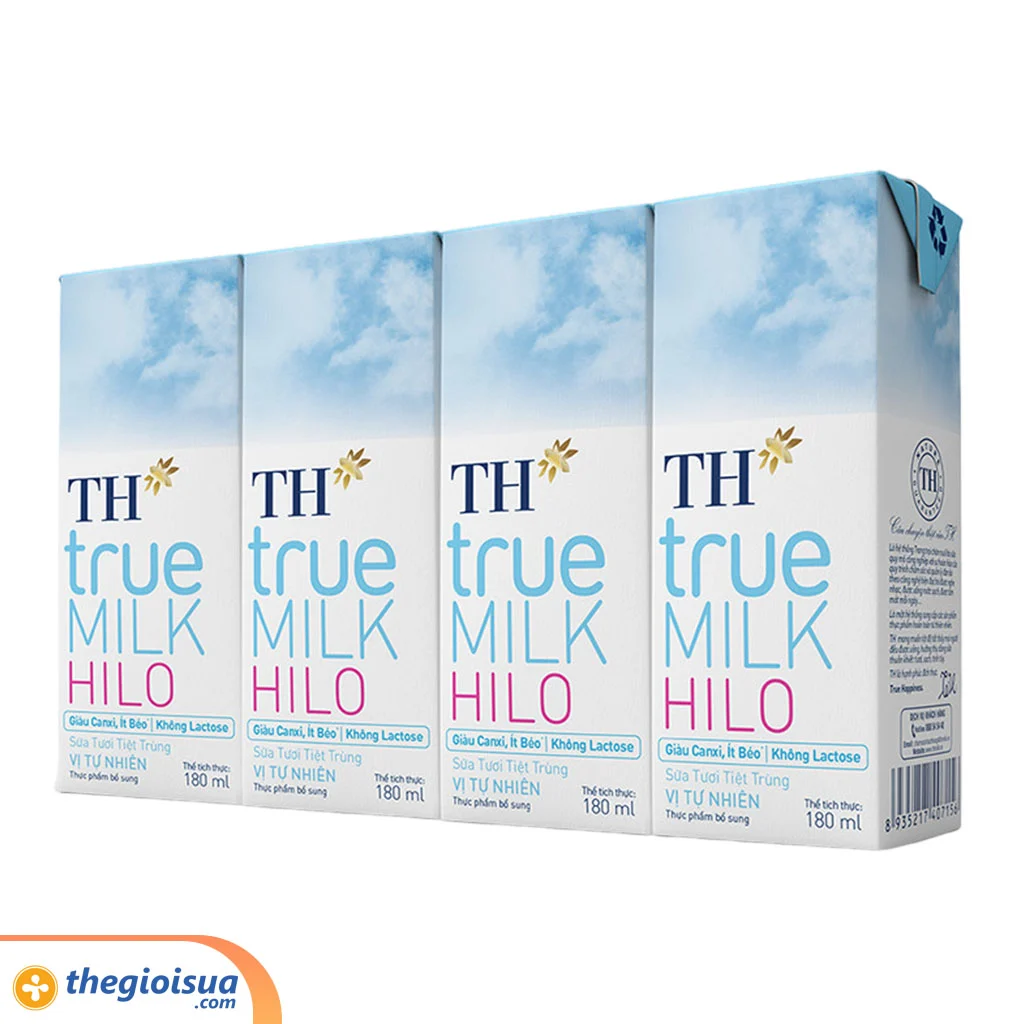 Sữa tươi vị tự nhiên TH true MILK HILO 180ml