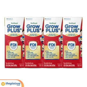 Sữa uống Nuti GrowPLUS+ đỏ 180ml x 4