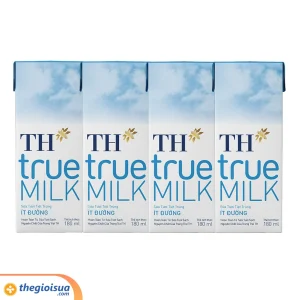 Sữa tươi tiệt trùng TH ít đường 4x180ml