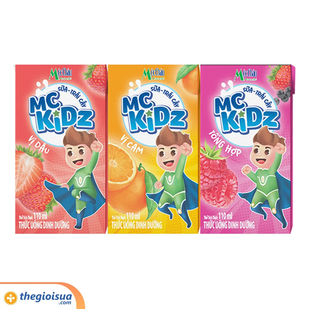 Sữa tươi Mộc Châu Kidz Trái cây tổng hợp 110ml