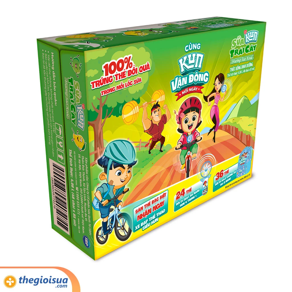 Sữa Trái Cây Kun hương Táo xoài chai 85ml