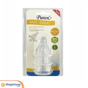 Vỉ 3 núm ty Pureen cổ thường Size L