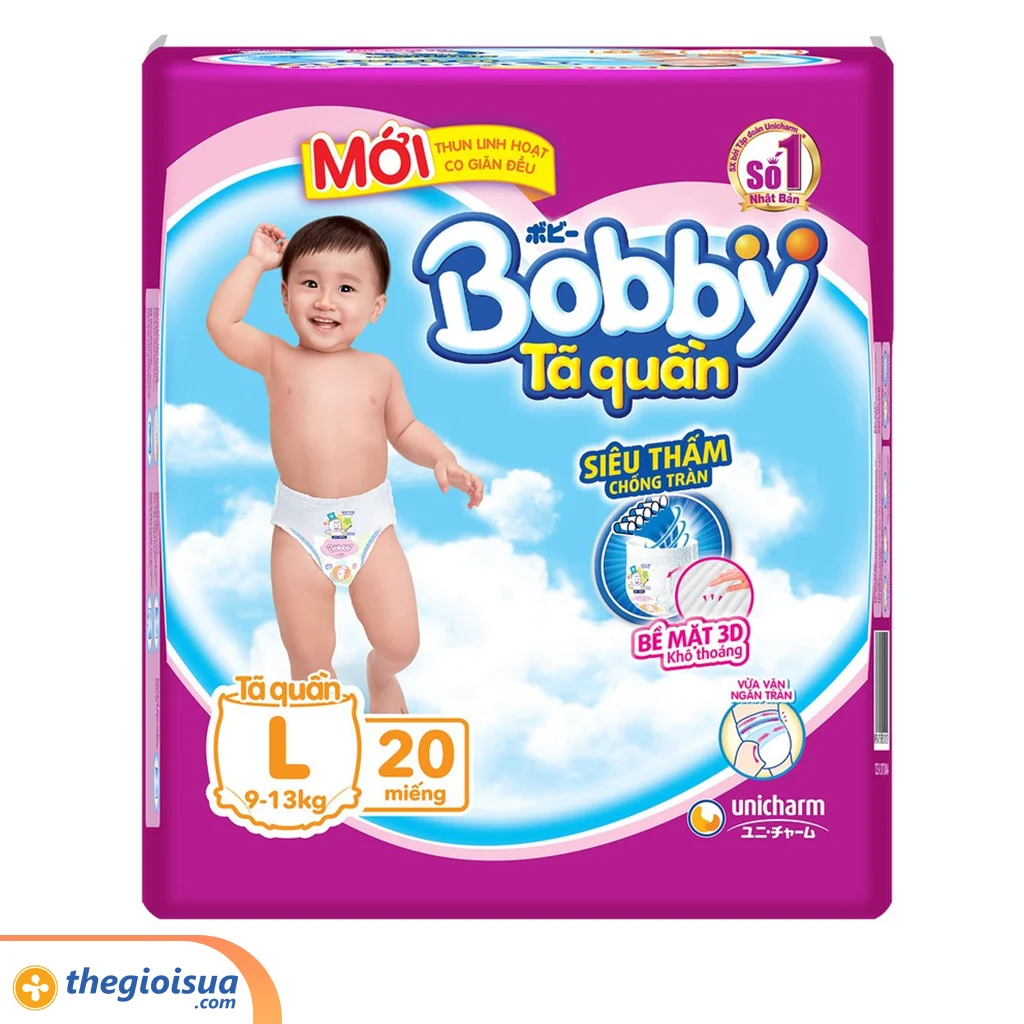Tã quần Bobby size L 20 miếng