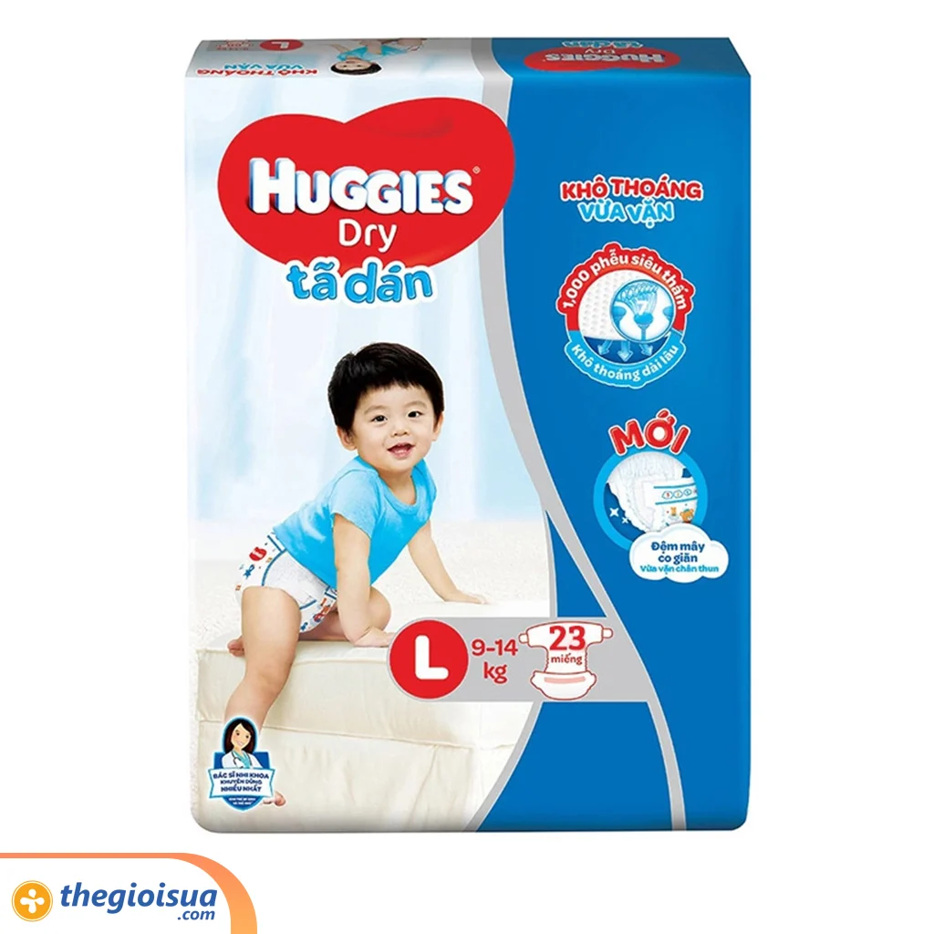 Tã dán Huggies Dry size L23