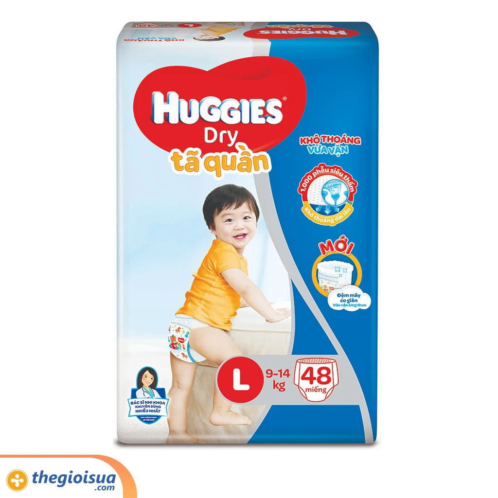 Tã quần Huggies Dry size L 48 miếng