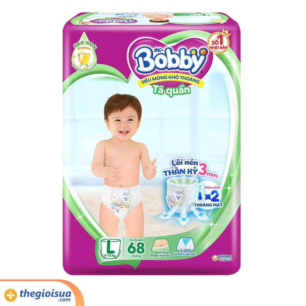 Tã quần Bobby size L 68 miếng