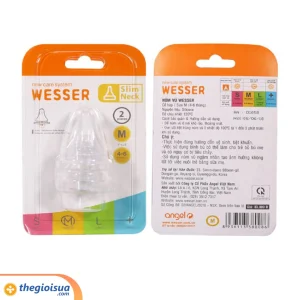 Núm ty Wesser cổ nhỏ size M (vỉ 2 cái) – giá 1 cái