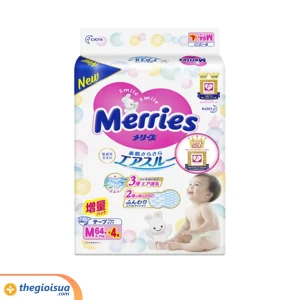 Tã dán Merries size M64+4