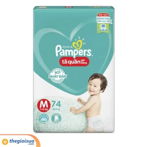 Pampers Tã quần size M 74 miếng