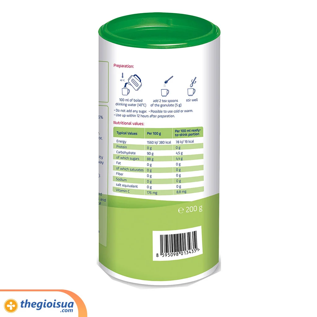 Trà cốm hoa quả Burine mâm xôi 200g