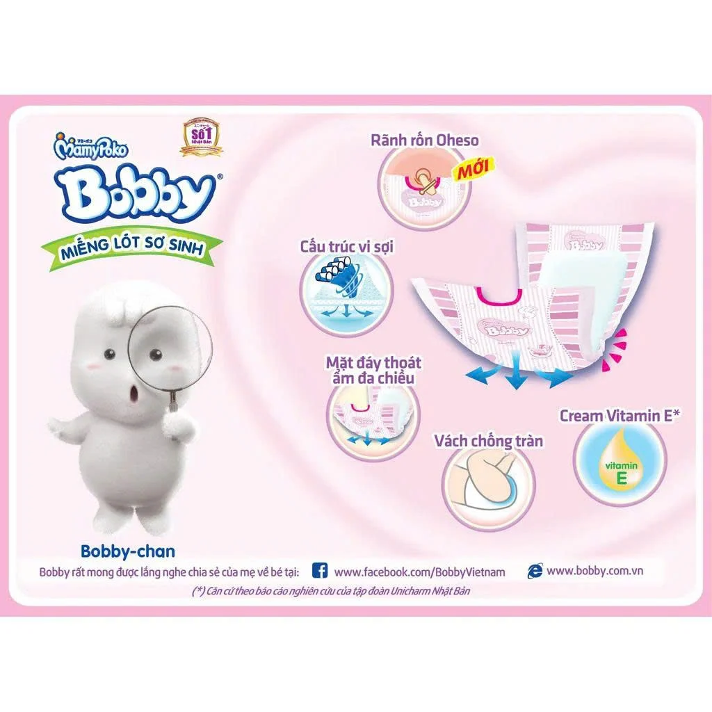Miếng lót Bobby Newborn 2 – 60 miếng