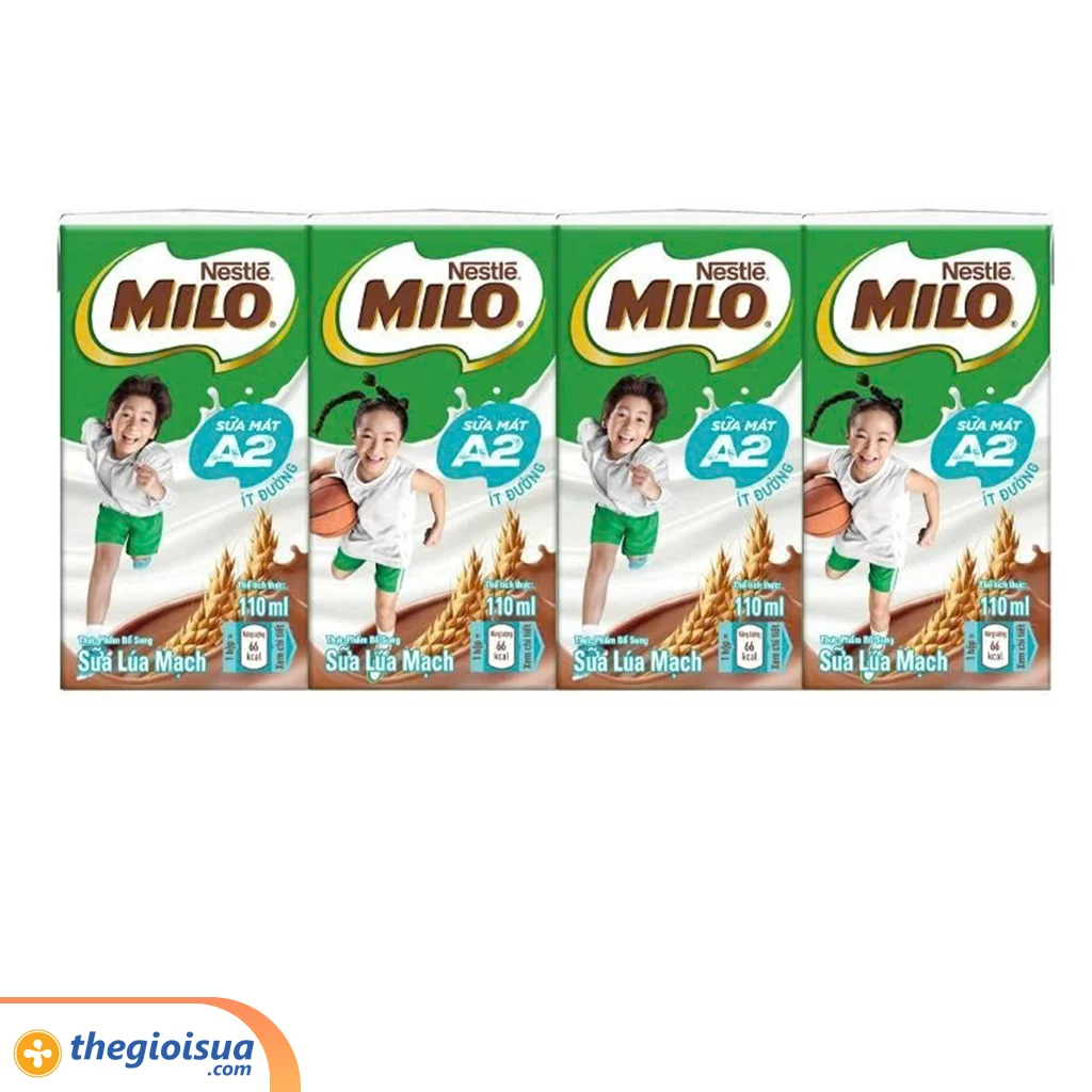 Sữa Milo A2 ít đường 110ml