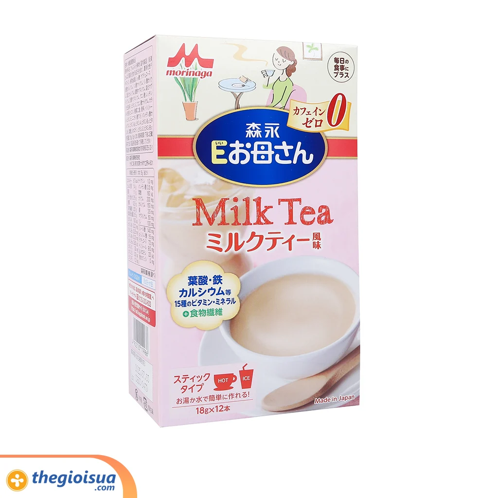 Sữa bầu Morinaga E-Mother vị Trà sữa 216g (18g*12)