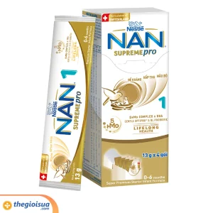 Sữa bột dinh dưỡng công thức Nestle Nan SupremePro 1 cho bé từ 0 – 6 tháng (4 x 13g)