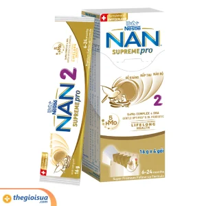 Sữa bột dinh dưỡng công thức Nestle Nan SupremePro 2 cho bé từ 6 – 24 tháng (4gói x 16g)