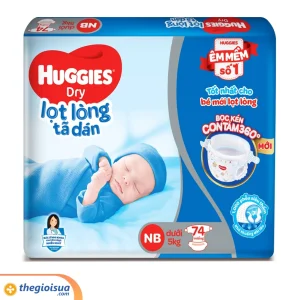 Tã dán Huggies Dry NB 74 miếng