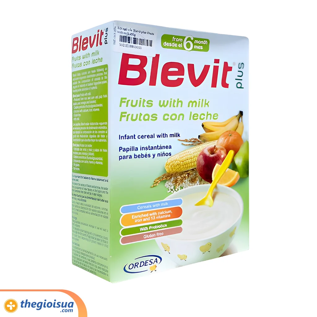 Bột ăn dặm Blevit plus Trái Cây Sữa 300g