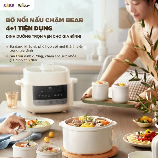 Nồi nấu chậm Bear 2.5L SC-5H25M34