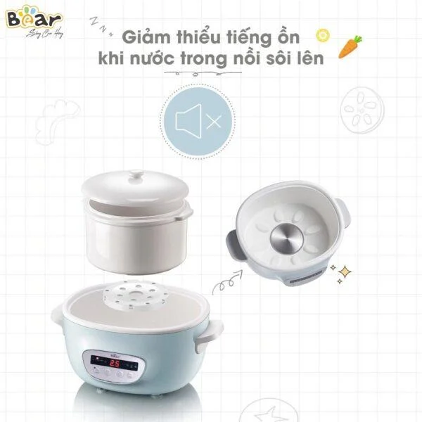 Nồi nấu chậm Bear 2.5L SUBE003
