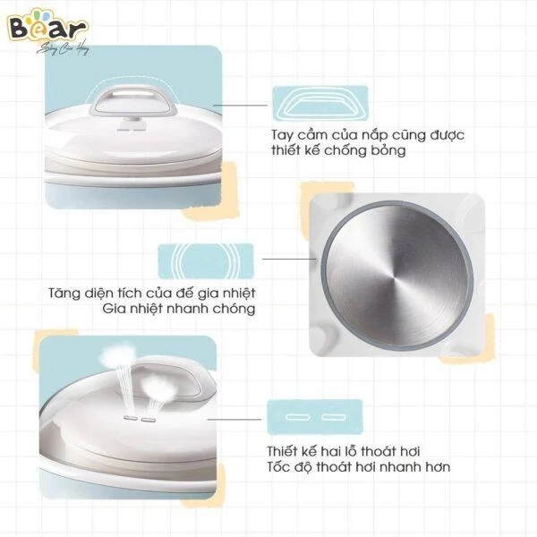 Nồi nấu chậm Bear 2.5L SUBE003