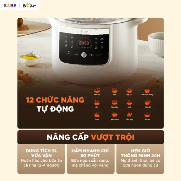 Nồi nấu chậm Bear 3L ESP-305LP