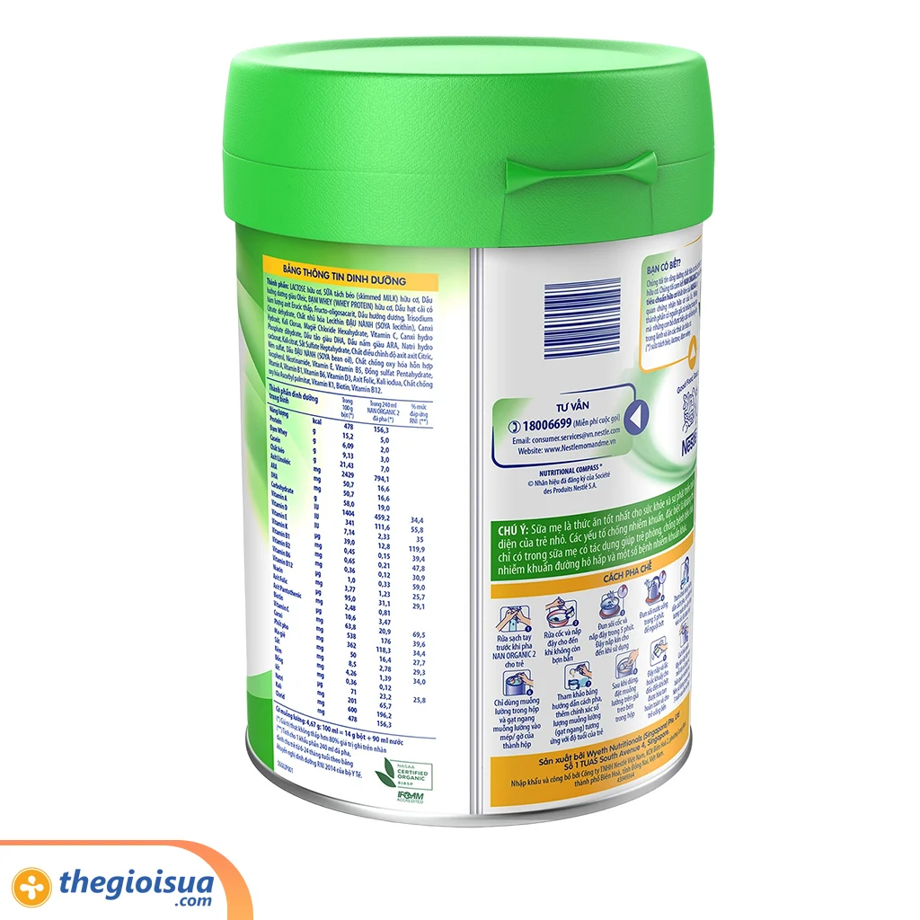 Sữa bột Nestle Nan Organic 2 900g