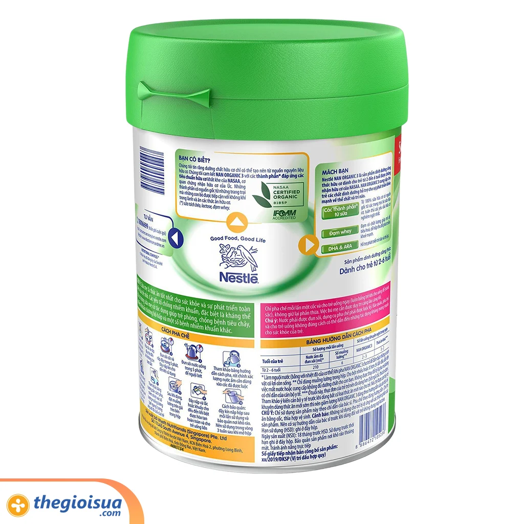 Sữa bột Nestle Nan Organic 3 900g