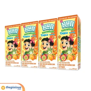 Kun sữa trái cây hương Cam có thạch 170ml