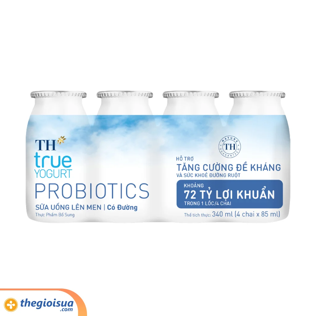 Sữa Uống Lên Men có đường TH true YOGURT Probiotics 85ml