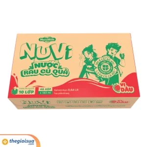 Nước rau củ quả NuVi vị dâu Hộp 180 ml