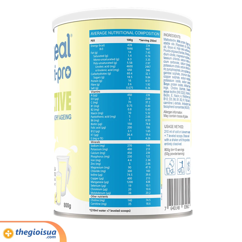 Sữa bột Rontameal Nutri Pro Active 800g